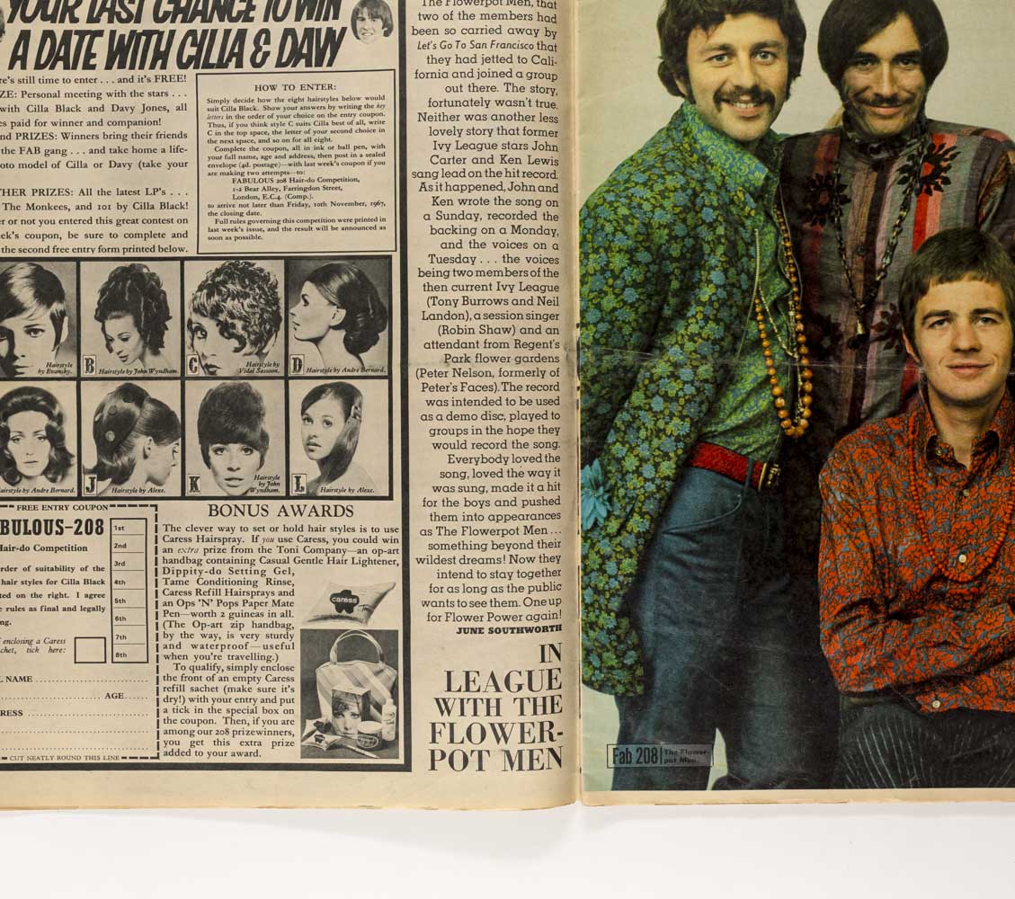 PATTIE BOYD George Harrison CHER Fabulous 208 magazine 4 November 1967