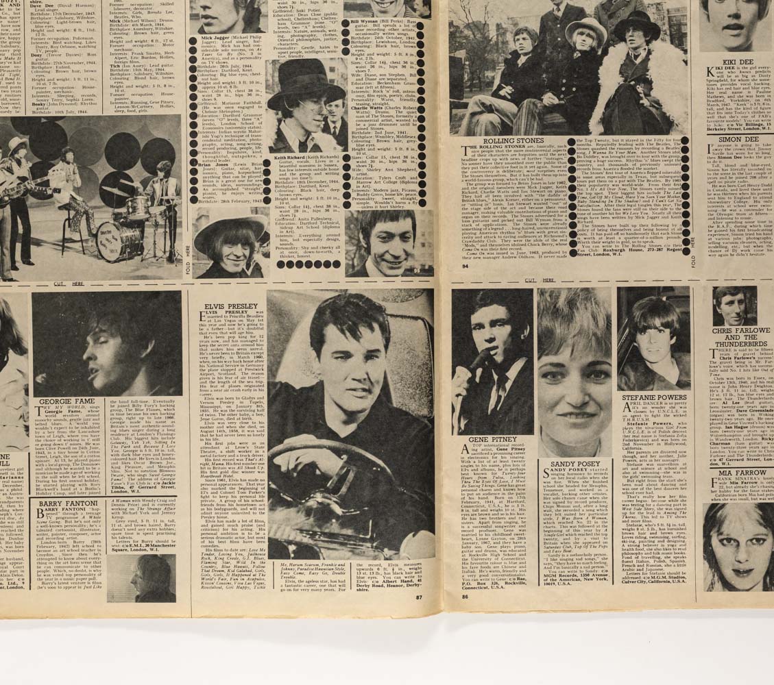 PATTIE BOYD George Harrison CHER Fabulous 208 magazine 4 November 1967