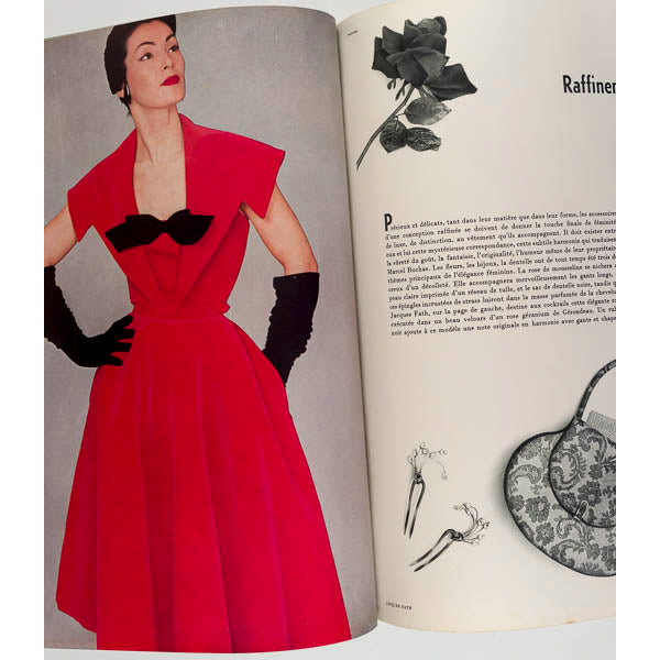 RENE GRUAU L'Officiel LANVIN Balenciaga PIERRE MOURGUE Dec 1951