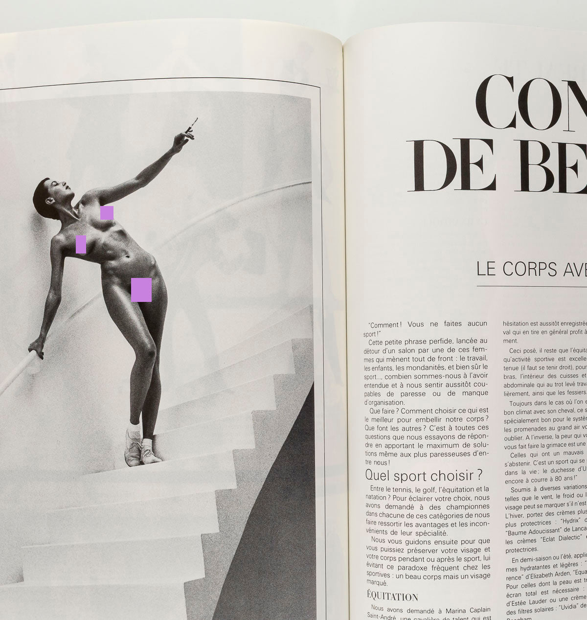 Margaux Hemingway HELMUT NEWTON Big Nude PARIS VOGUE October 1980