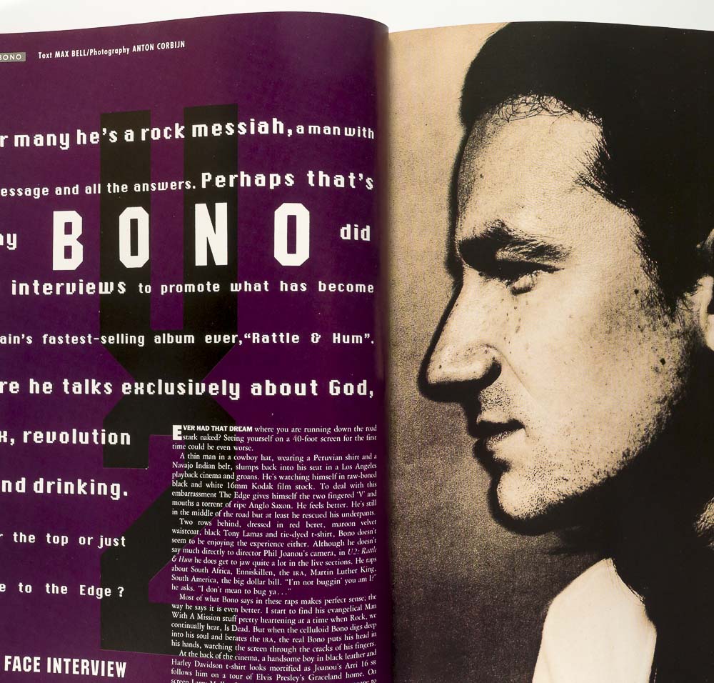 JEAN-PAUL GAULTIER Chet Baker BONO Bruce Weber THE FACE December 1988