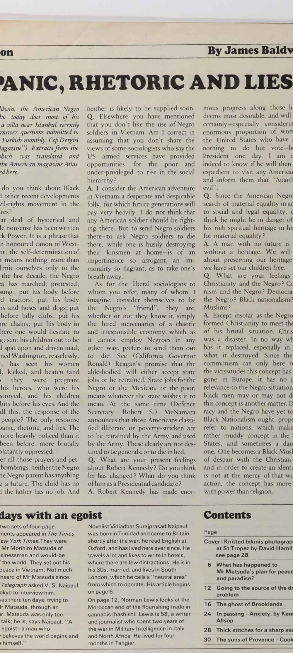 DAVID HAMILTON James Baldwin CANNABIS Brooklands TELEGRAPH MAGAZINE UK