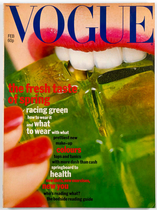GREEN JELLY Jerry Hall WILLIE CHRISTIE Warhol Vogue UK February 1977