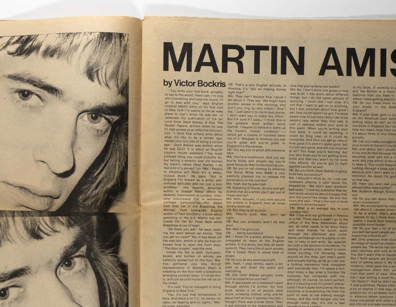 ISABELLE ADJANI Nic Roeg MARTIN AMIS Interview magazine March 1976