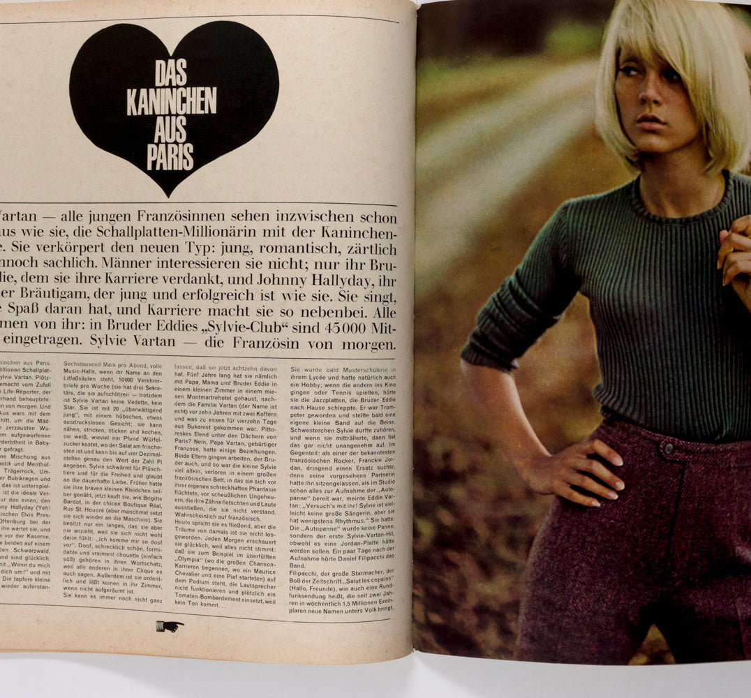 Sylvie Vartan SAM HASKINS Dennis Stock ART KANE Twen magazine 1964 Dec