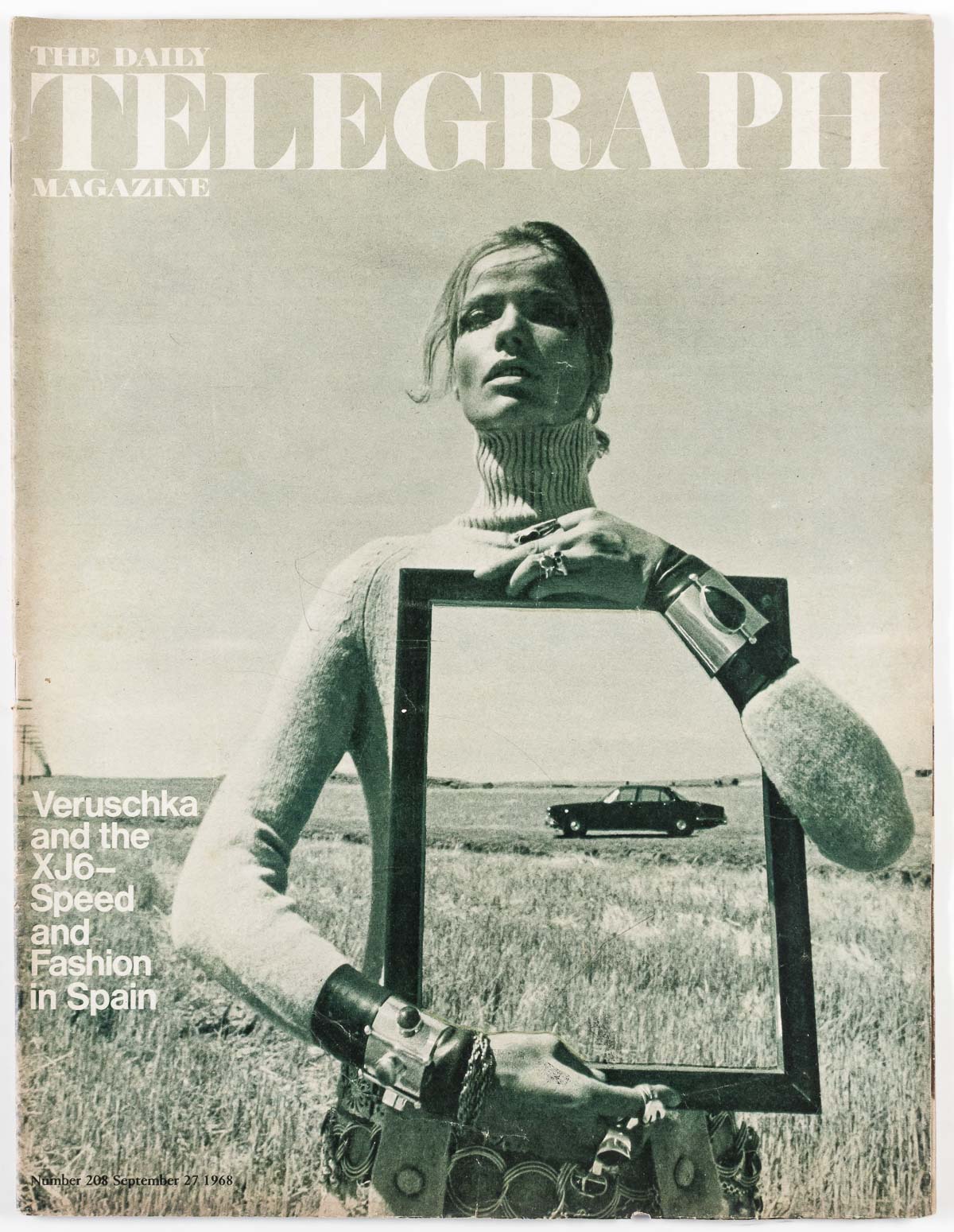 Veruschka JAGUAR XJ6 Jack Webber  TELEGRAPH magazine September 1968 Mediums AVON