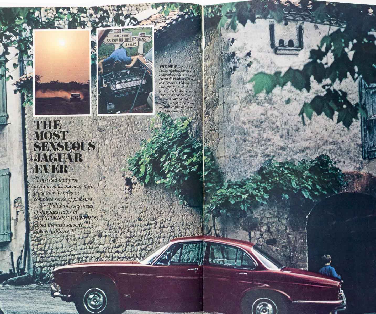 Veruschka JAGUAR XJ6 Jack Webber  TELEGRAPH magazine September 1968 Mediums AVON