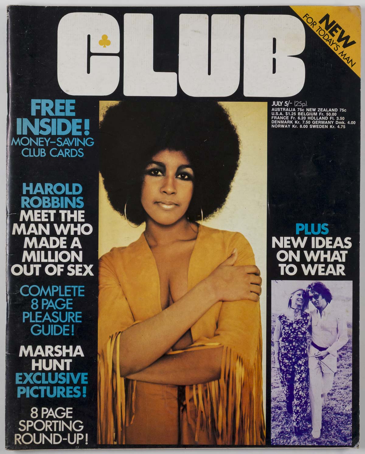 Marsha Hunt interview THE SAS CLUB INTERNATIONAL magazine July 1970 UK