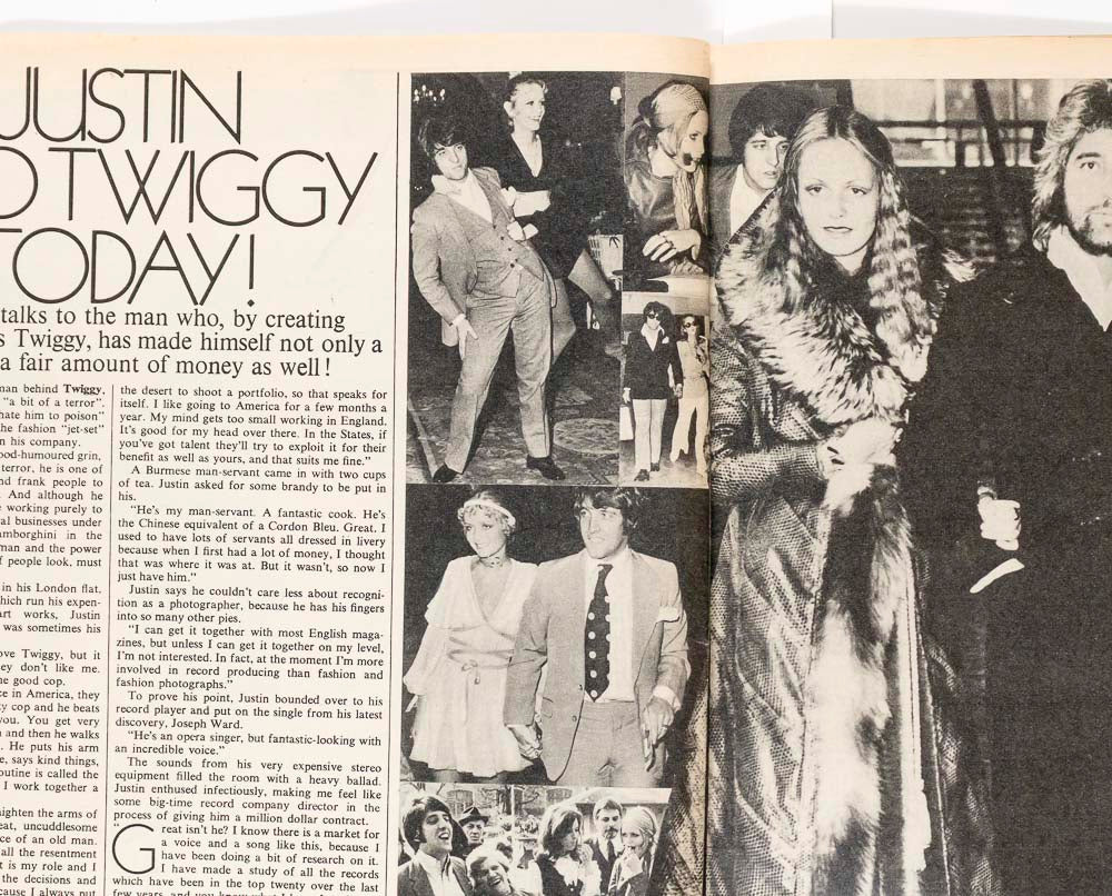 TWIGGY Justin de Villeneuve PETTICOAT magazine April 11th 1970