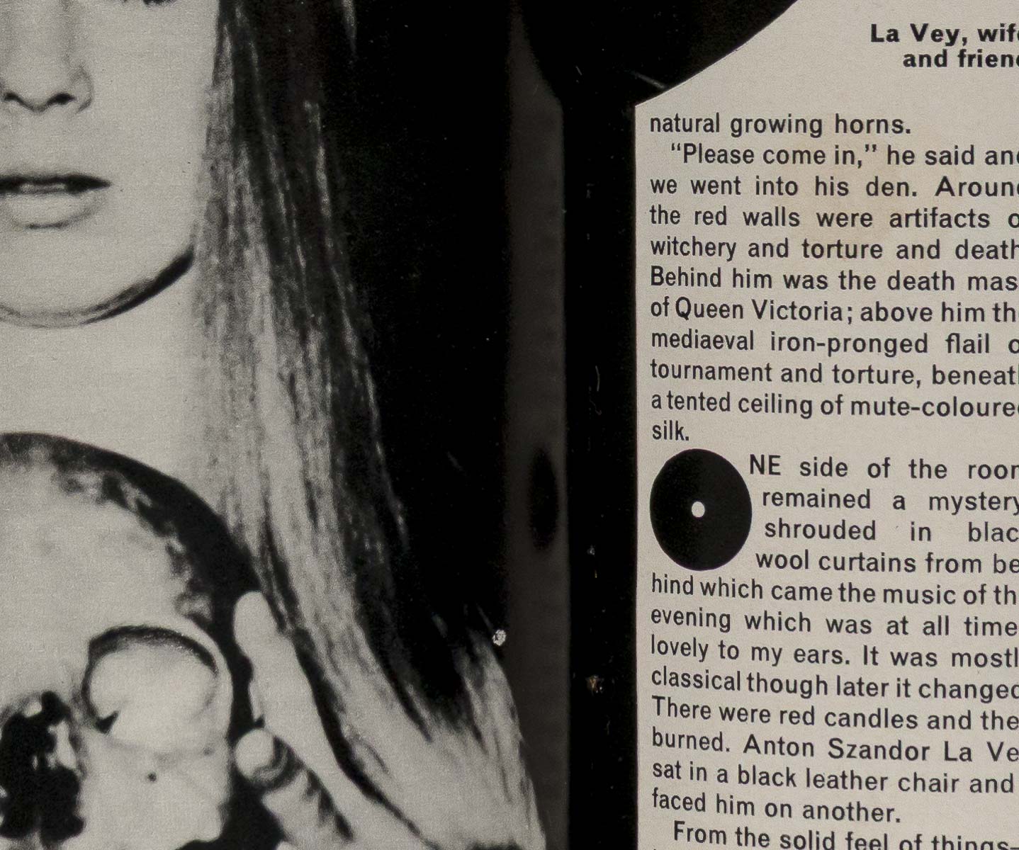 ANTON LAVEY Witchcraft OCCULT Honey magazine October 1973 Alice Cooper