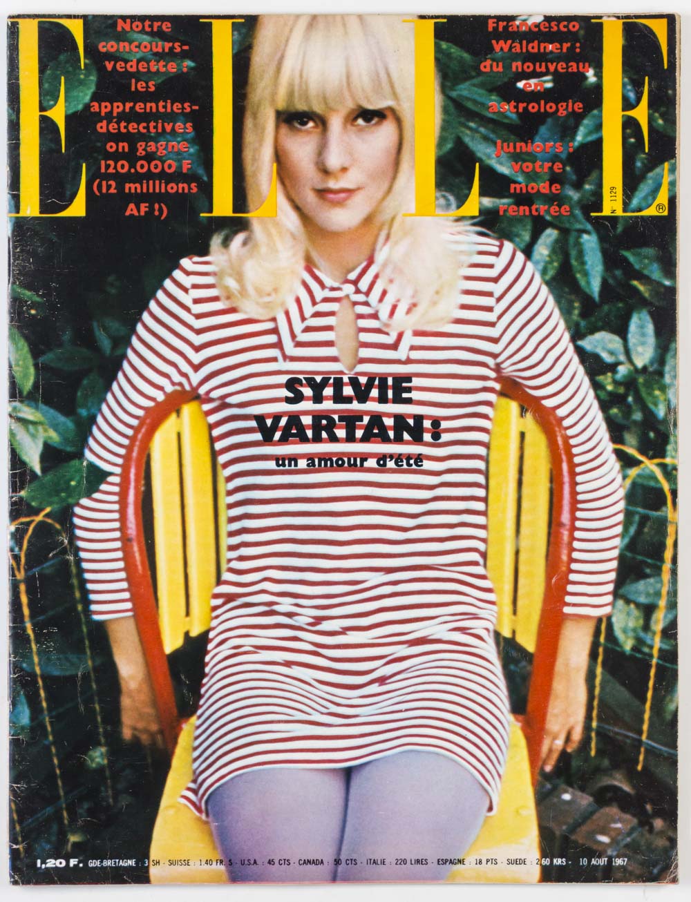 SYLVIE VARTAN Johnny Hallyday ALAIN DELON Emmanuelle Khanh FRENCH ELLE Magazine