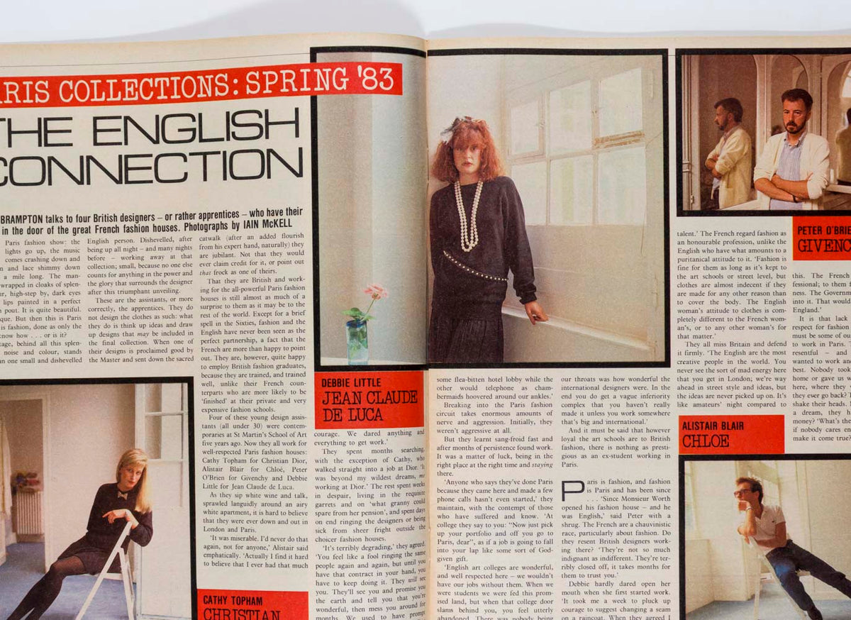 Spring 1983 Paris Collections CDG Yamamoto CHLOE Observer October 1982