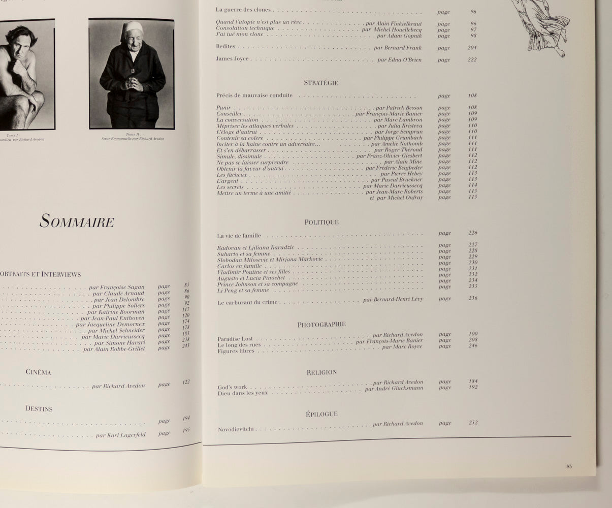 GERARD DEPARDIEU Richard Avedon JOHN GALLIANO Egoiste magazine #14 Vol