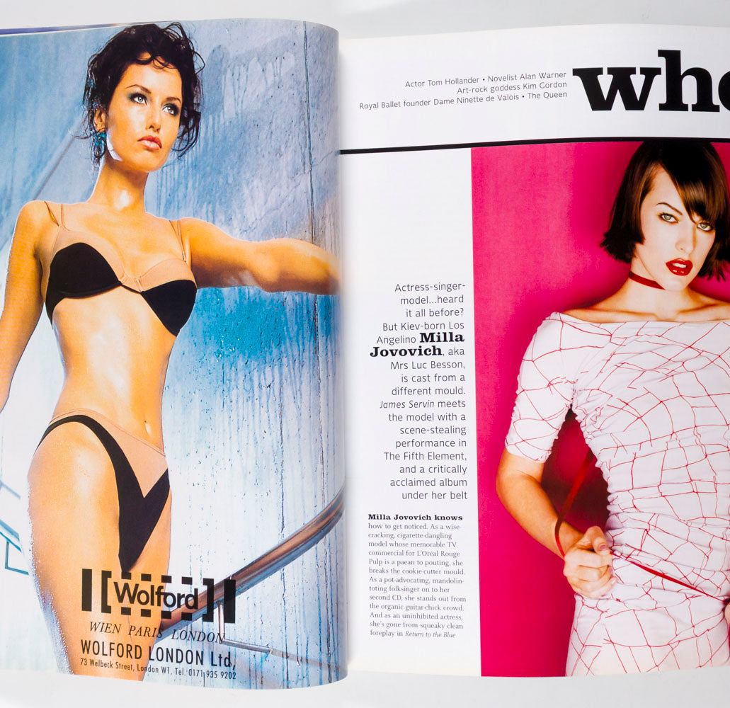 Carmen Kass EUGENIA SILVA Milla HELMUT NEWTON Frank magazine June 1998