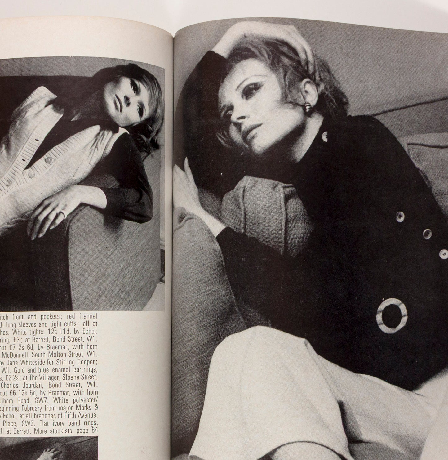TWIGGY Jean Allen HELMUT NEWTON Christopher Jones Queen magazine 1969