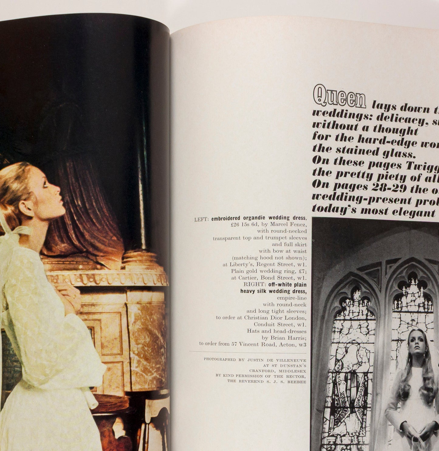 TWIGGY Jean Allen HELMUT NEWTON Christopher Jones Queen magazine 1969