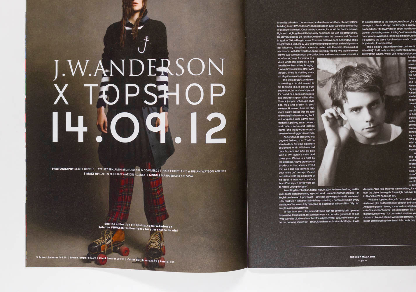 J W Anderson TOPSHOP Delilah LOOKBOOK Autumn Winter 2012 Dior CATALOG
