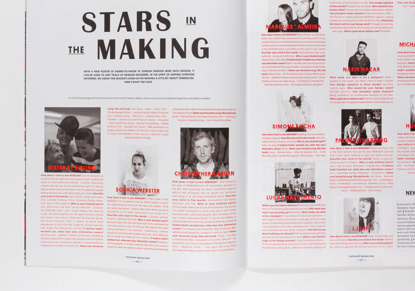 J W Anderson TOPSHOP Delilah LOOKBOOK Autumn Winter 2012 Dior CATALOG