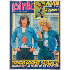 Double Denim Tough Casual PINK magazine November 1974 vtg