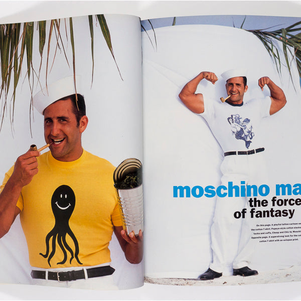 Albert Delegue MOSCHINO vtg MONDO UOMO Italian menswear magazine 1993