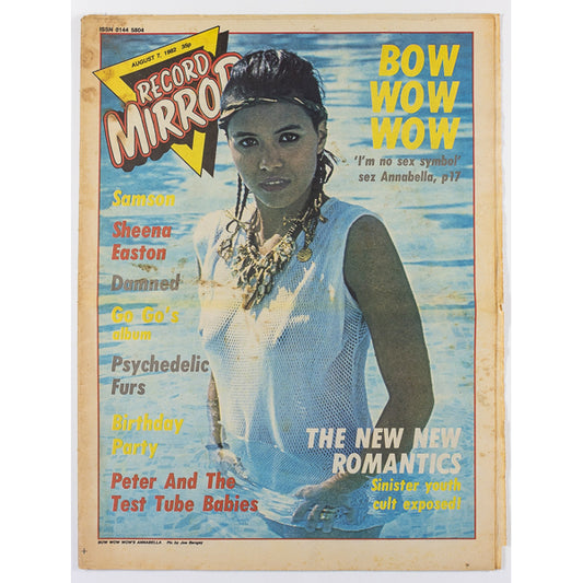 Bow Wow THE DAMNED Sheena Easton BIRTHDAY PARTY Record Mirror Aug 1982