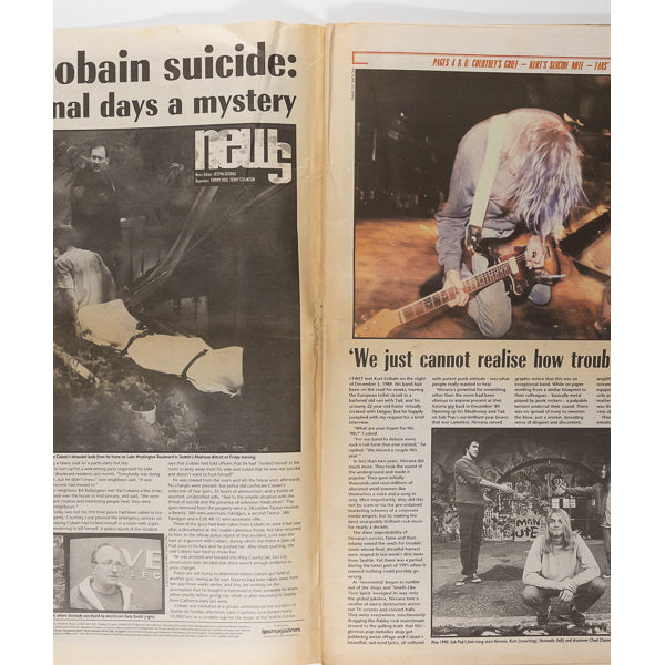 KURT COBAIN Nirvana NME newspaper UK magazine TRIBUTE ISSUE 1967 1994