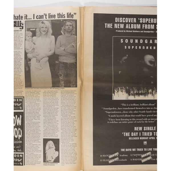 KURT COBAIN Nirvana NME newspaper UK magazine TRIBUTE ISSUE 1967 1994