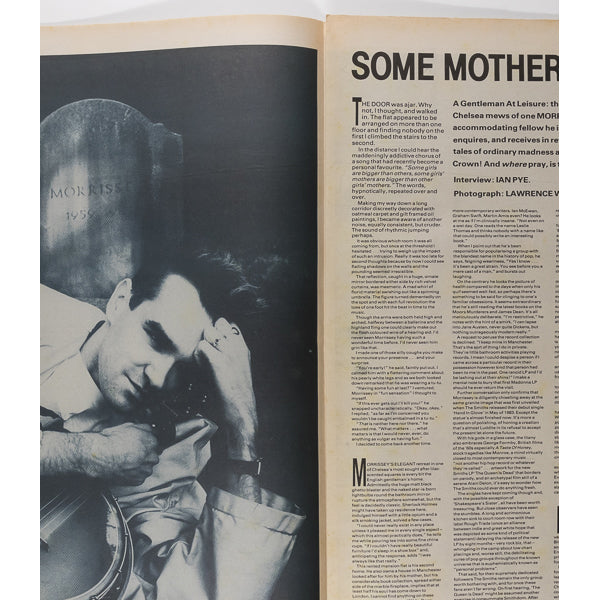 MORRISSEY The Smiths LAURIE ANDERSON NME magazine June 1986