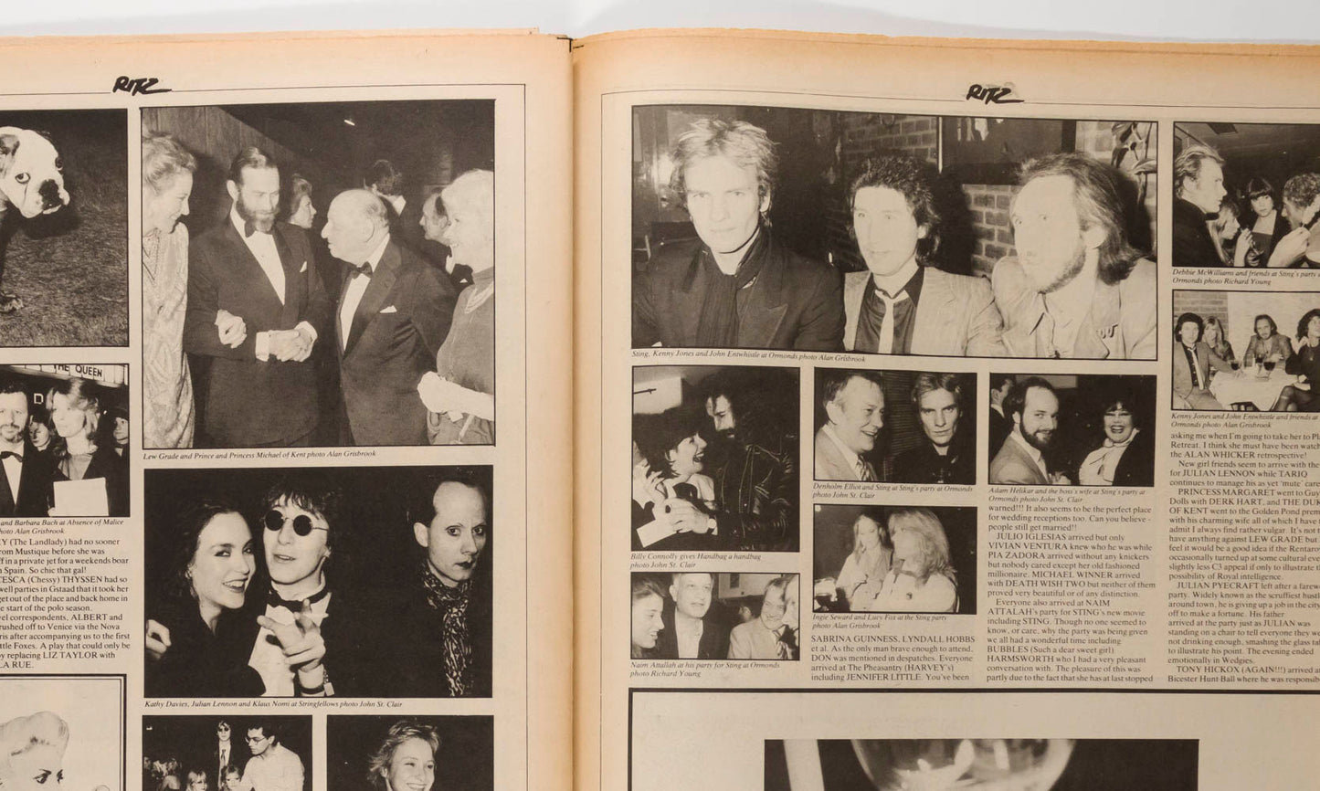 Peter Lindbergh CYNTHIA LENNON Alice Cooper STING Liz Taylor RITZ # 63