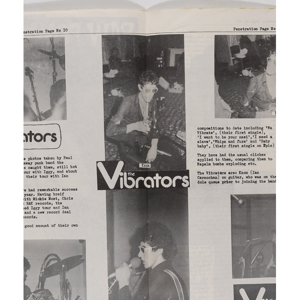 WAYNE COUNTY Iggy Pop THE VIBRATORS Body PENETRATION Zine 1977 12