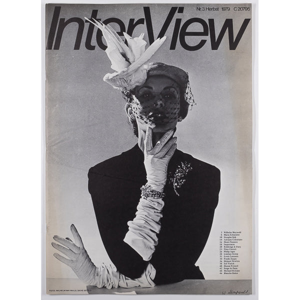 GLORIA SWANSON Zappa CERRUTI Helmut Newton INTERVIEW magazine German 3 1979