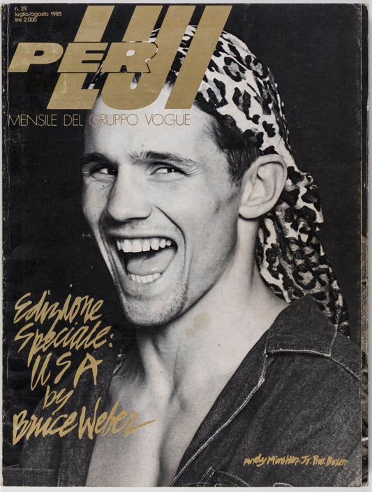 Bruce Weber USA Andy Minsker CHET BAKER Sozzani PER LUI 29 July 1985
