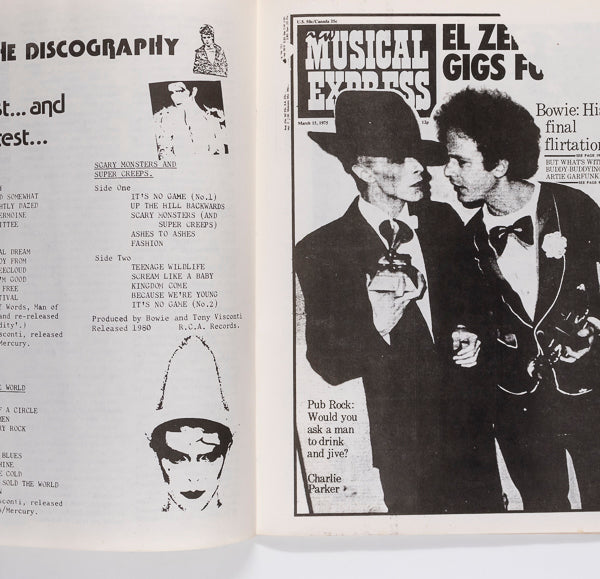 DAVID BOWIE Lives & Times BOOK Bootleg Zine MICK ROCK magazine GLAM UK