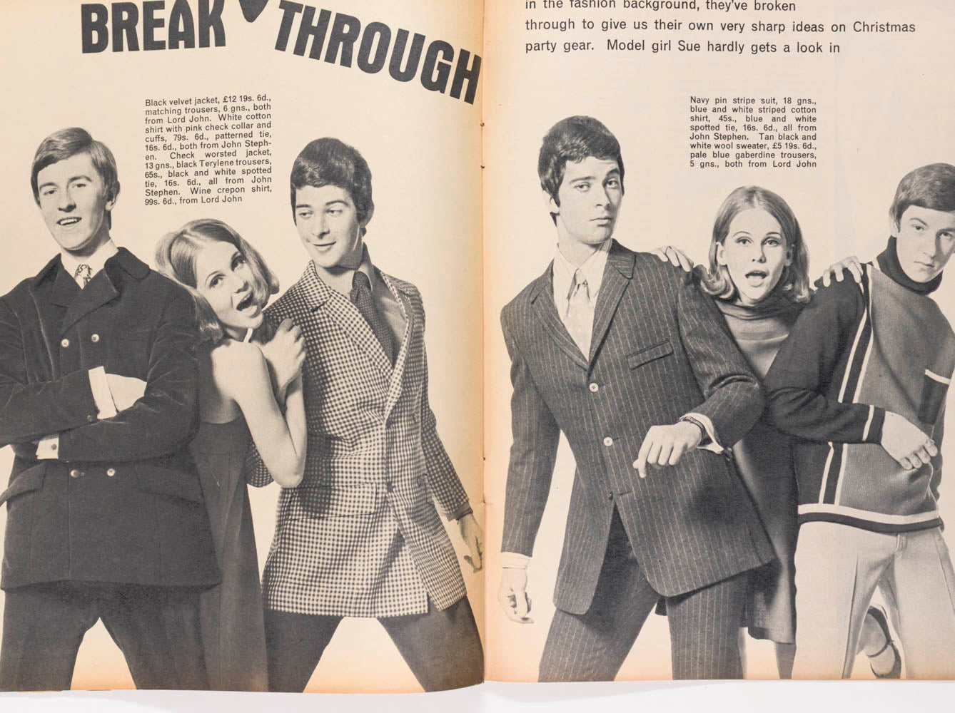 Samantha Juste TERENCE COOPER Biba LORD JOHN Petticoat magazine 17 December 1966