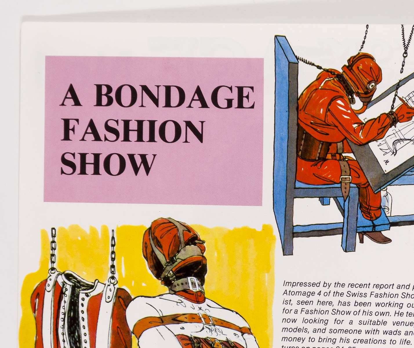 ATOMAGE BONDAGE magazine number 1 1982 Fetish fashion JOHN SUTCLIFFE