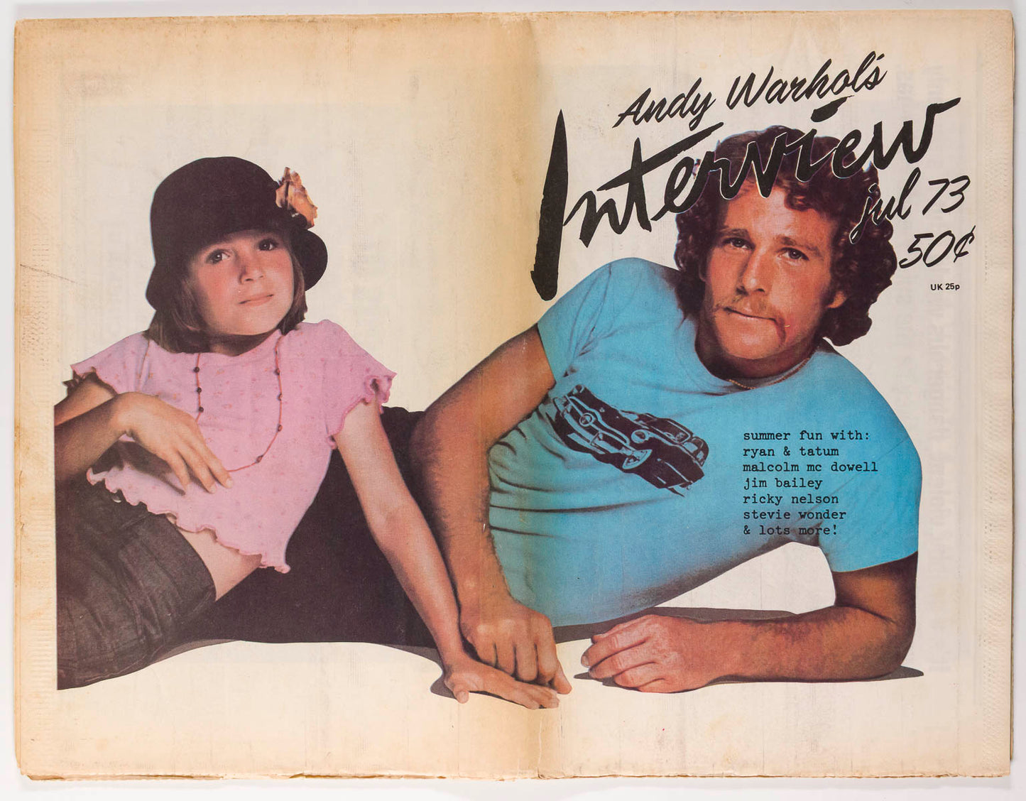 NAOMI SIMS Stevie Wonder Malcolm McDowell Interview magazine July 1973