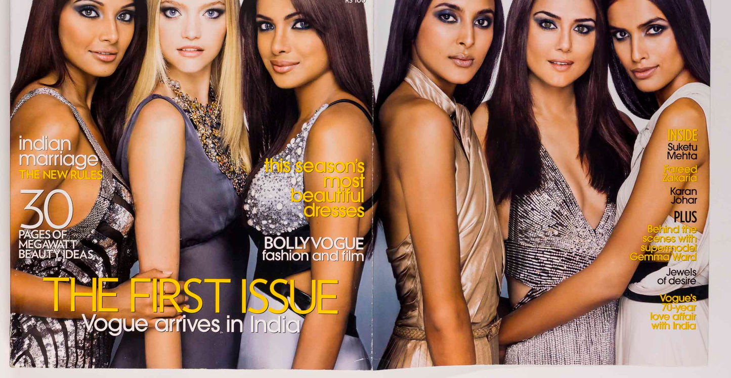 No 1 VOGUE INDIA Bipasha Basu PRIYANKA CHOPRA Gemma Ward October 2007