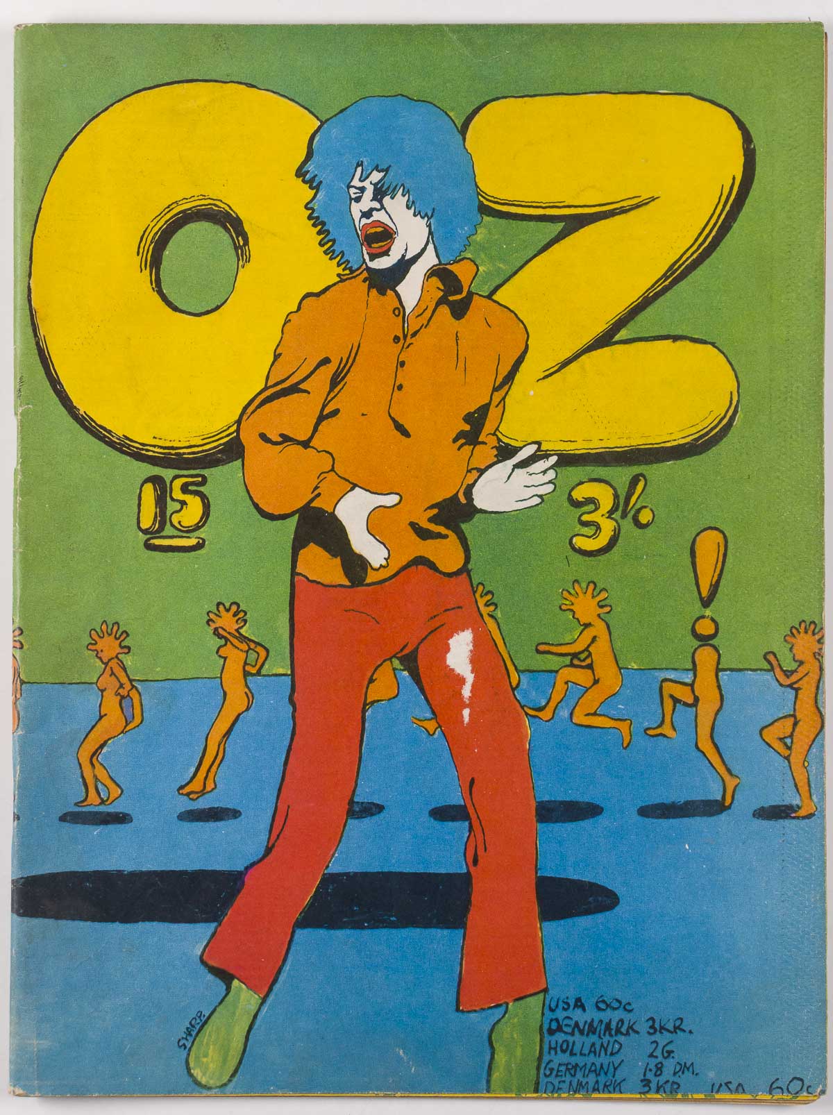 Mick Jagger Martin Sharp Cover Hendrix Poster Oz Magazine No. 15  1968