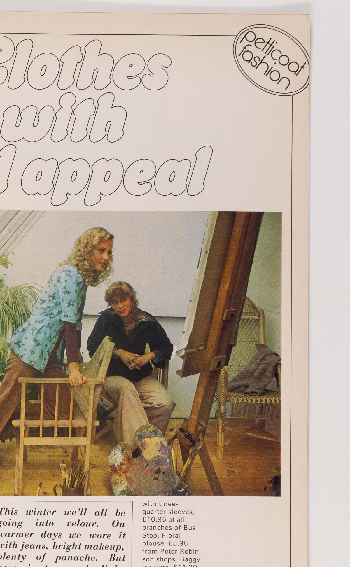SPARKS Velour Fashion NEWLY WEDS Petticoat Magazine 7th December 1974