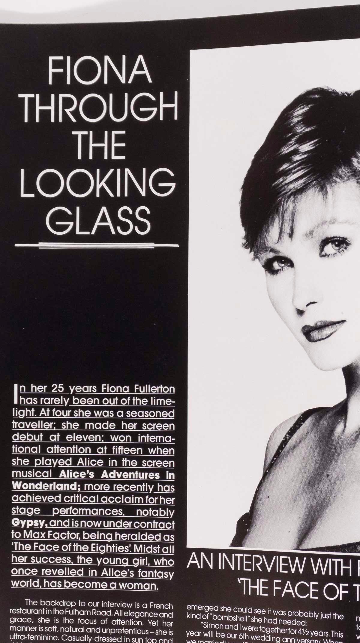 Fiona Fullerton ANTONIO LOPEZ Alan Parker AVANTGARDE INTERNATIONAL '82