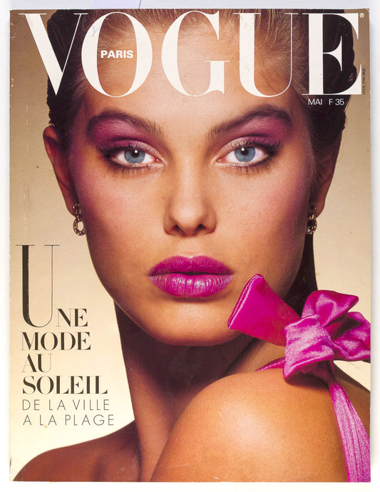 RENEE SIMONSEN Mugler ELLE MacPHERSON Guy Bourdin PARIS VOGUE May 1983