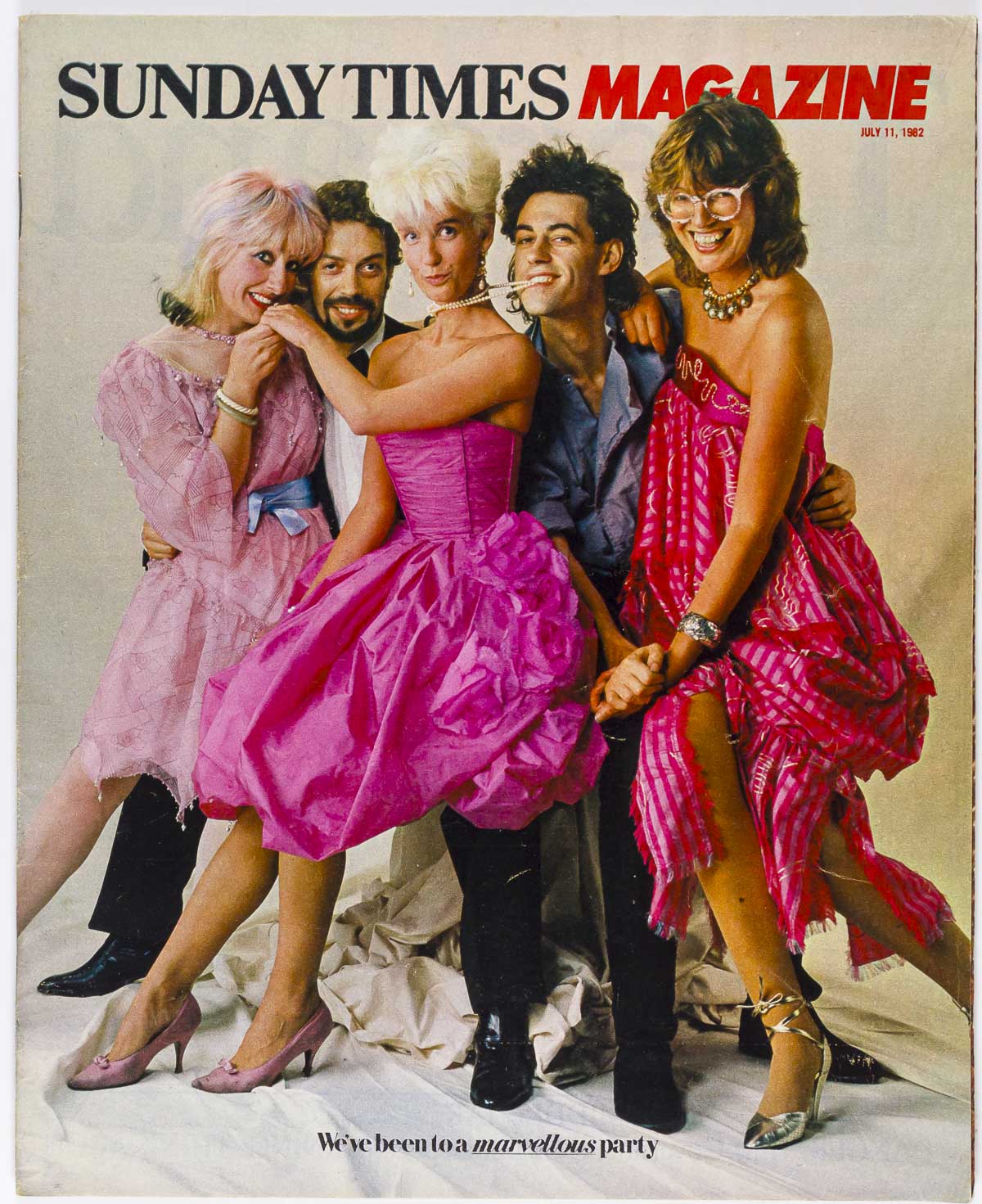 Paula Yates TIM CURRY Bob Geldof ZANDRA RHODES Christopher Reeve UK Sunday Times (Copy)