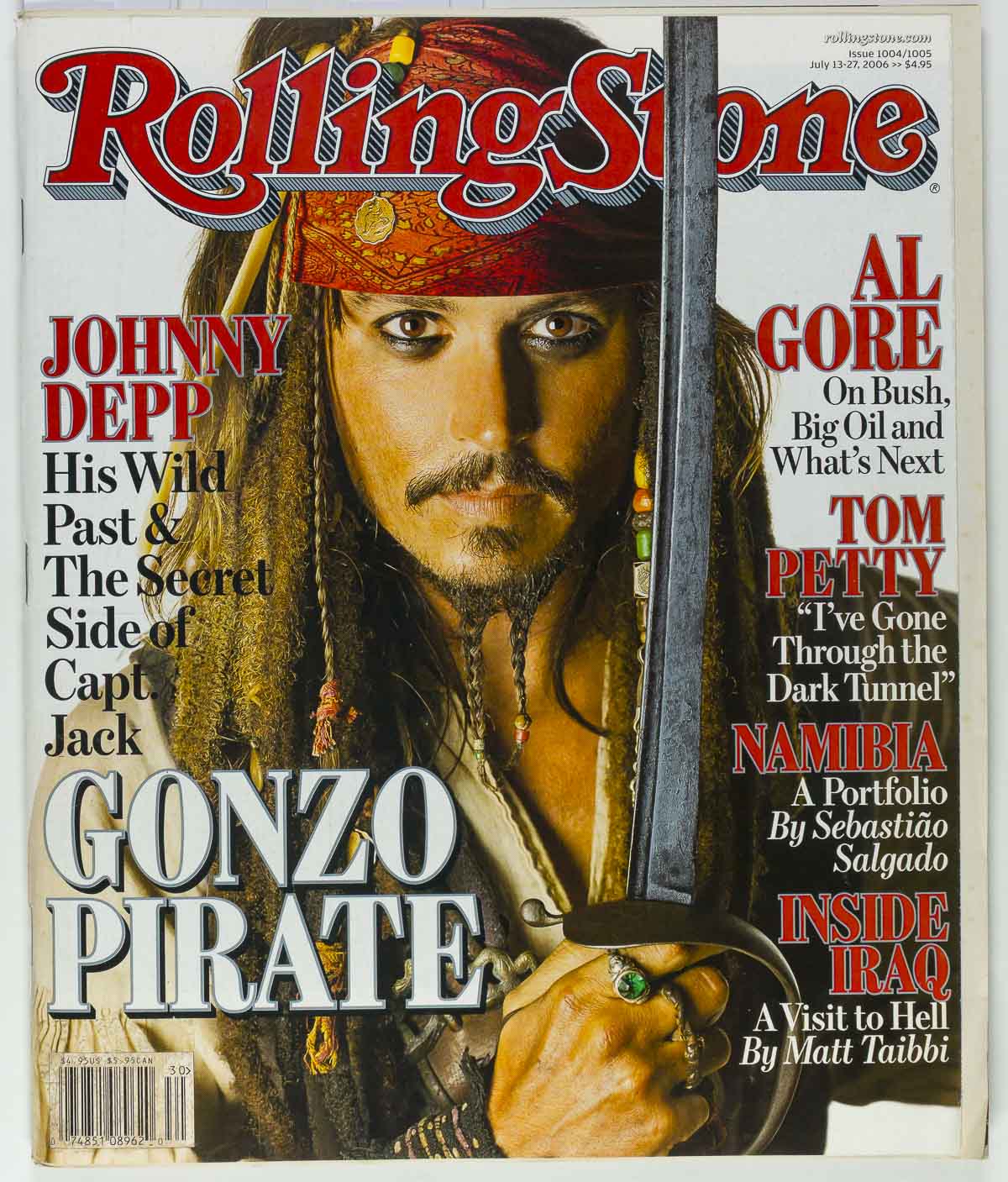Johnny Depp Tom Petty Scott Strorch Rolling Stone magazine July 2006