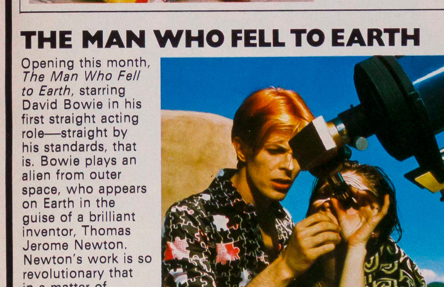 Honey Magazine UK March 1976 The Who David Bowie Man Who Fell To Earth