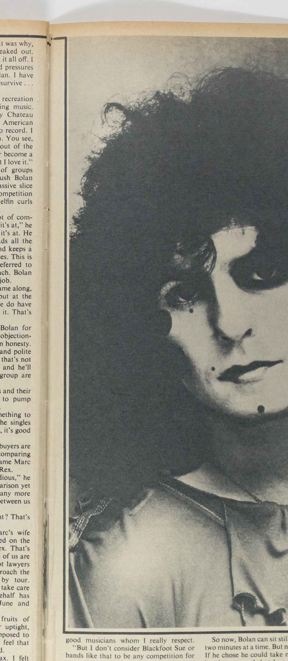 MARC BOLAN INTERVIEW Dennis Waterman Petticoat Magazine 3rd February 1973