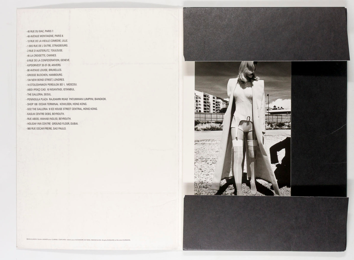 HELMUT NEWTON prints THIERRY MUGLER Winter 1998 1999 lookbook MONACO