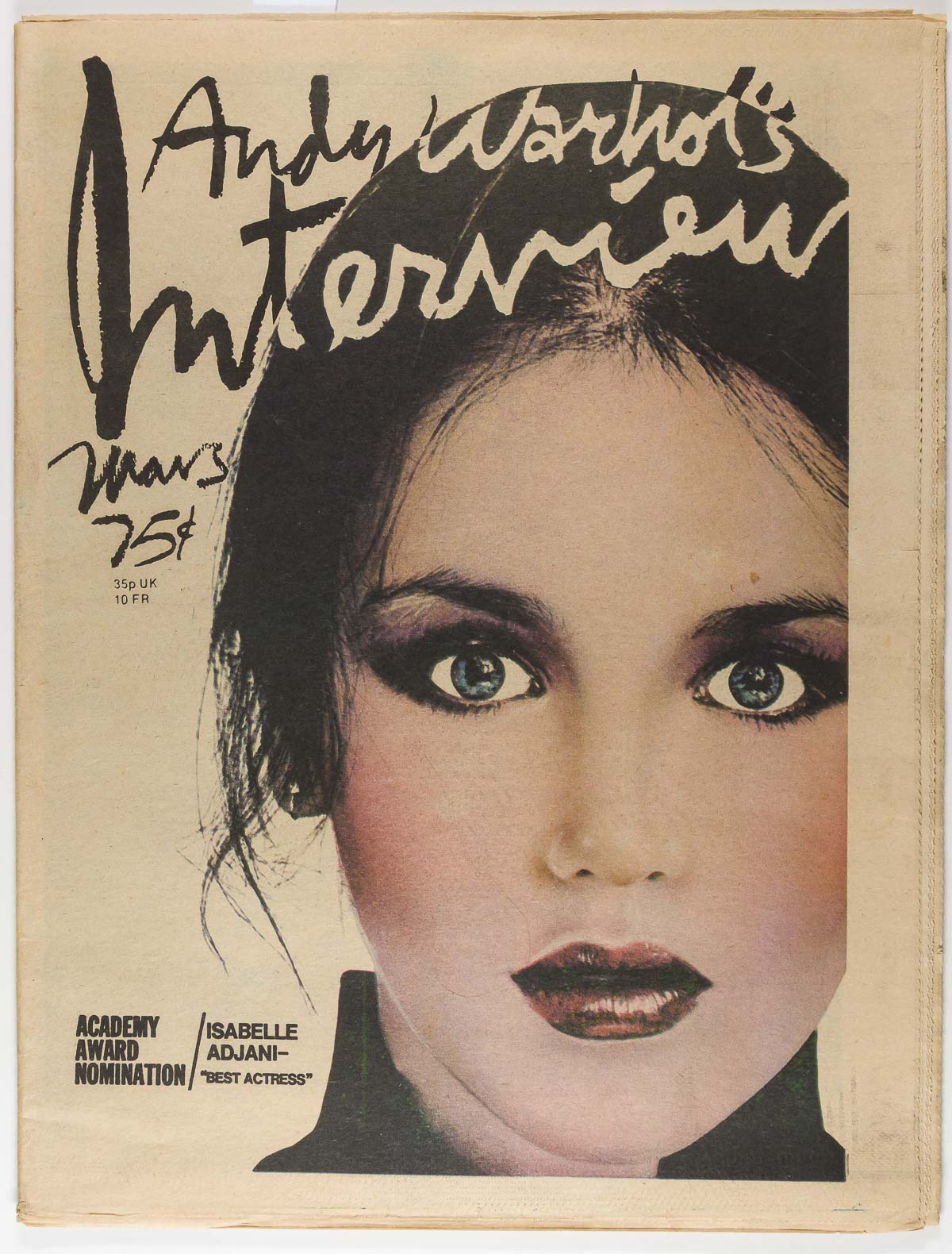 ISABELLE ADJANI Nic Roeg MARTIN AMIS Interview magazine March 1976