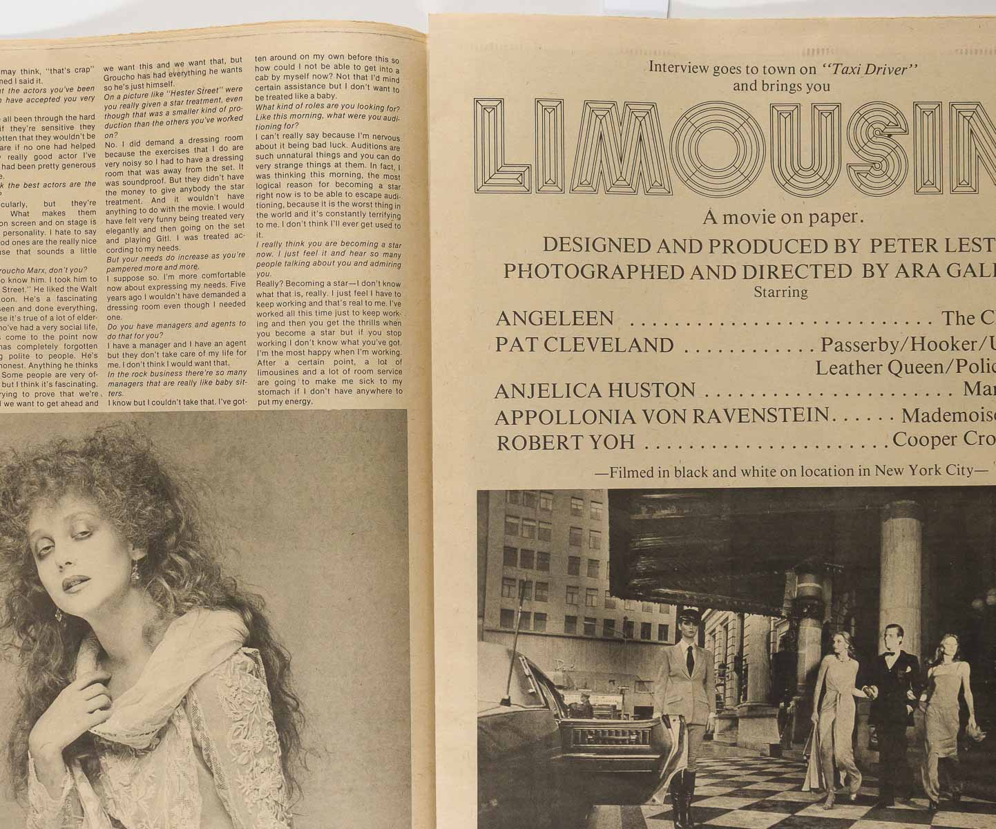 ISABELLE ADJANI Nic Roeg MARTIN AMIS Interview magazine March 1976