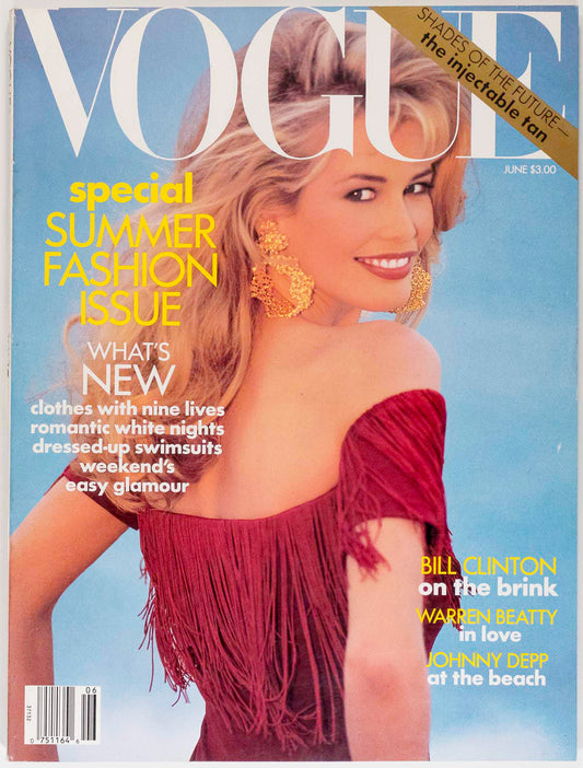 Claudia Schiffer NAOMI CAMPBELL Johnny Depp BRUCE WEBER VOGUE Jun 1992