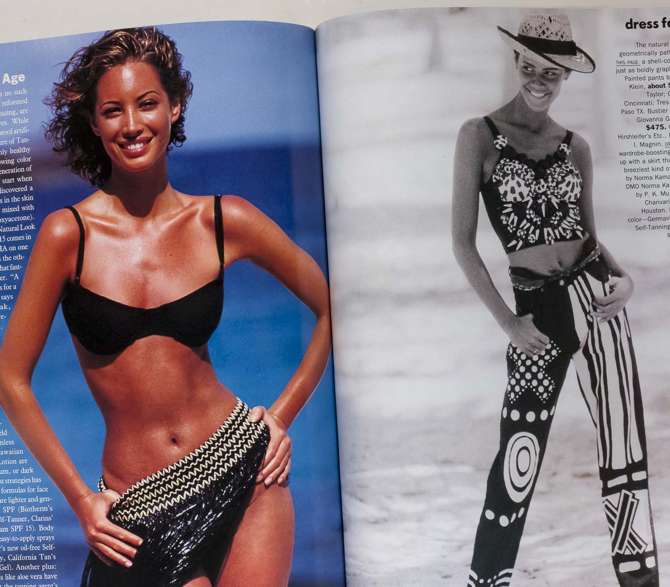 Claudia Schiffer NAOMI CAMPBELL Johnny Depp BRUCE WEBER VOGUE Jun 1992